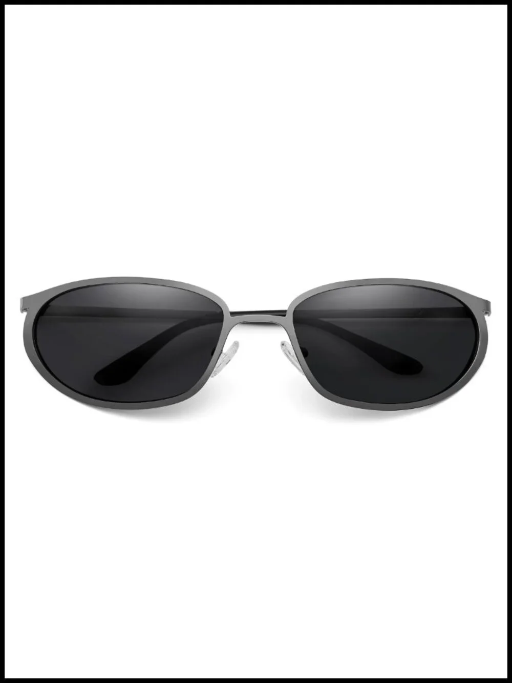 Polarized UV400 Metal Frame Sunglasses Y2K Sci-Fi Cosplay